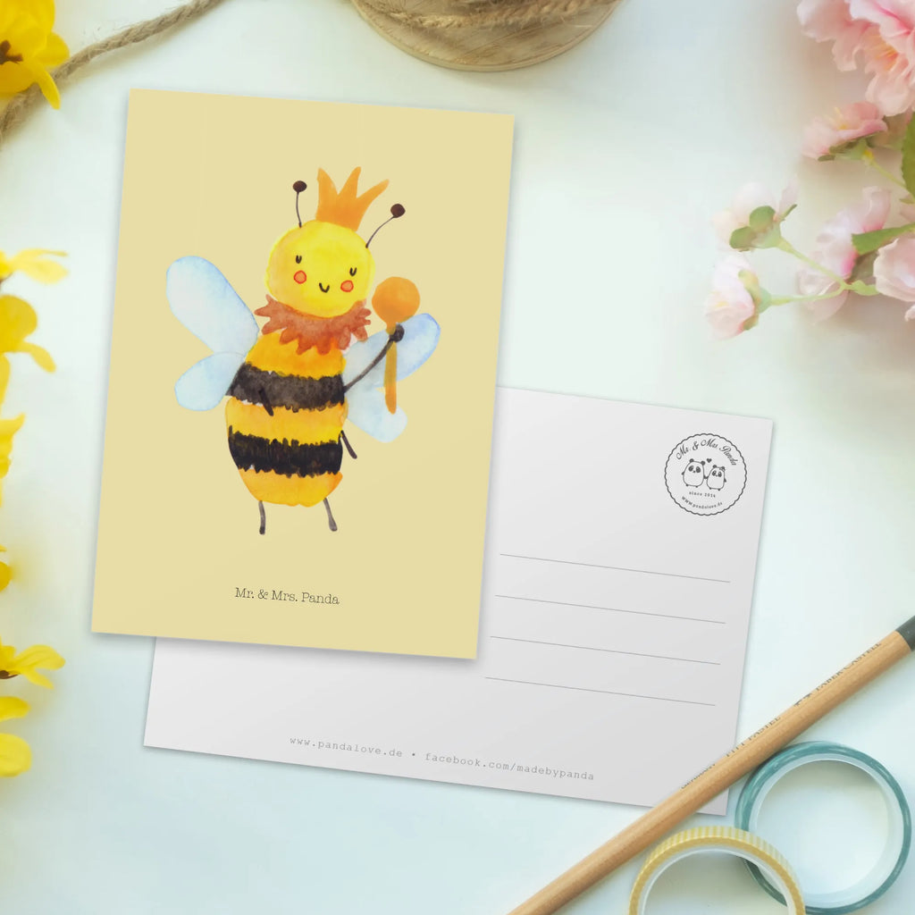 Postkarte Biene König spruchkarte, Designkarte, Ansichtskarten, Motivkarte, Fotokarte, einzelkarte, Grußkarte, Ansichtskarte, Kunstkarten, kunstkarte, Postkarte, Postkarten, bildkarte, Wespe, Biene, Hummel