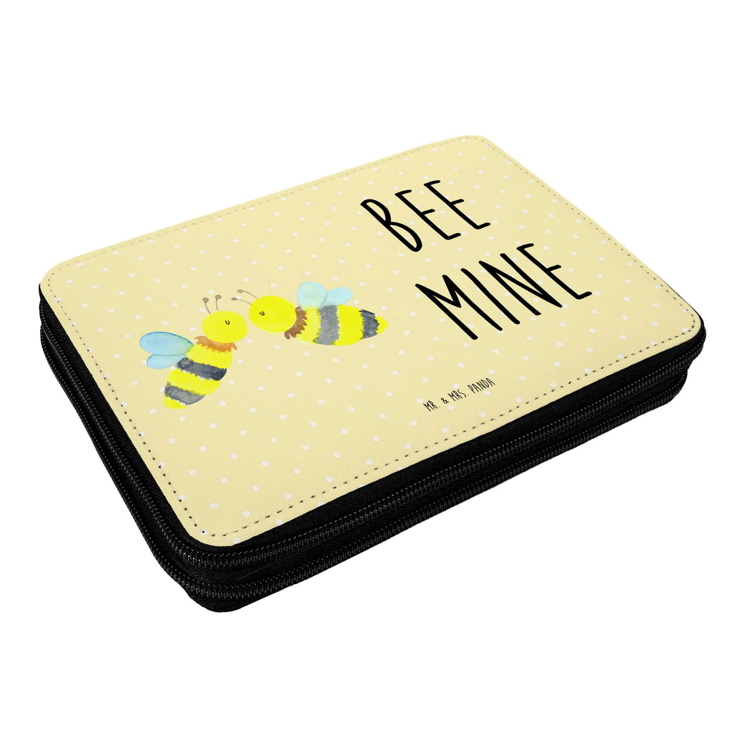 Leather folder bee Love enrolment, pupil, school, primary school, gift, pencil bag, pencil case, motif, pen roll, child, Bee, wasp, bumblebee