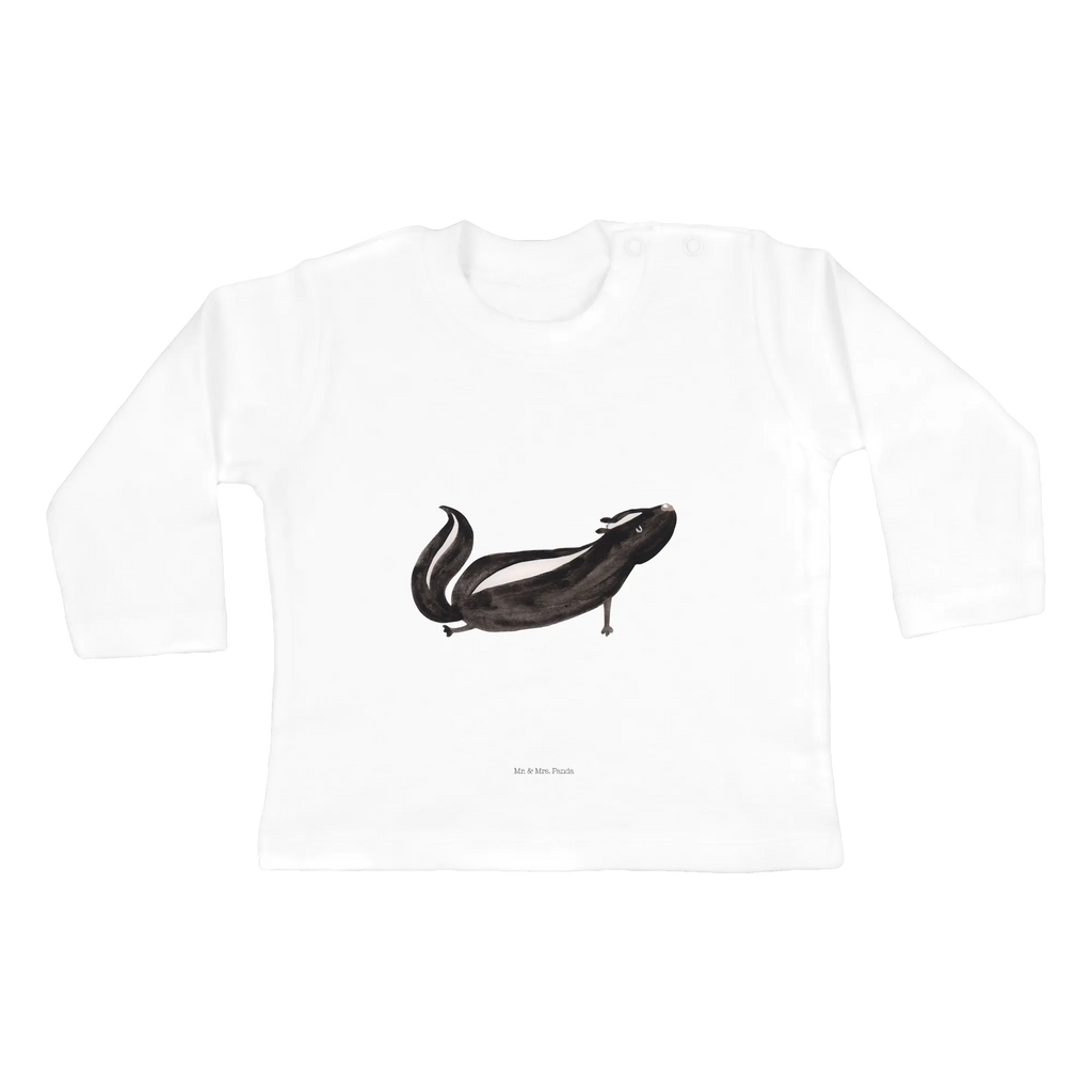 Baby Longsleeve Stinktier Yoga Bio, Kleidung, Langarm, Baby Shower, Skunk, Stinktier, Stinki, Yoga, Wildtier, Lebe, Raubtier, Lache, Namaste, Stinker, Liebe