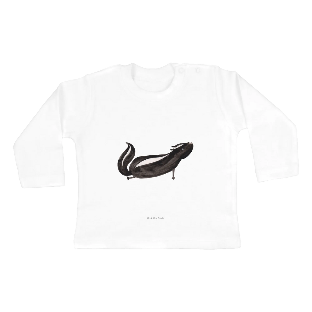 Baby Longsleeve Stinktier Yoga Bio, Kleidung, Langarm, Baby Shower, Skunk, Stinktier, Stinki, Yoga, Wildtier, Lebe, Raubtier, Lache, Namaste, Stinker, Liebe