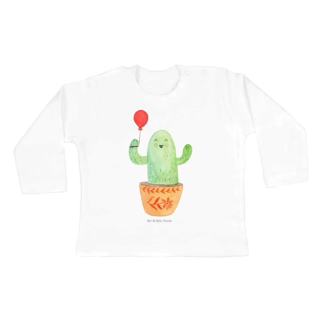 Baby Longsleeve Kaktus Luftballon Baby Shower, Bio, Langarm, Kleidung, Kakteen, Kaktus, Prüfung, Neustart, Luftballon, Büroalltag, Freund, Büro, Ausbildung, Freundin, Freude, Stress