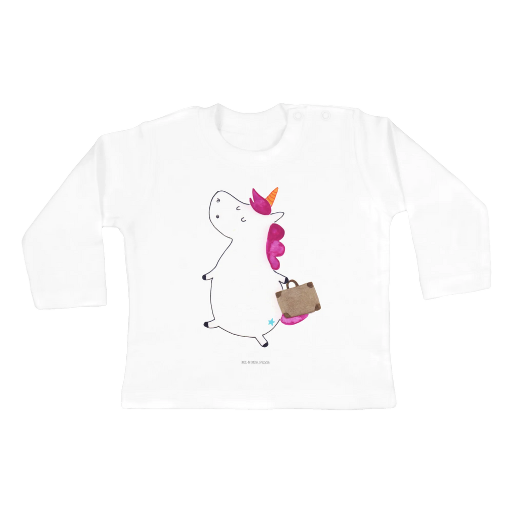 Baby Longsleeve Einhorn Koffer Kleidung, Baby Shower, Bio, Langarm, Einhörner, Einhorn Deko, Einhorn, Unicorn, Kind, Abenteuer, Koffer, Lustig, Witzig, Reise, Erwachsen, Gepäck, Spaß, Albern, Verreisen