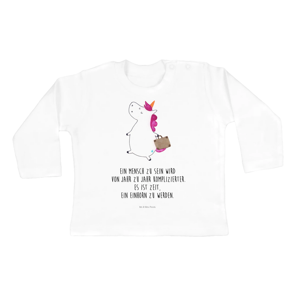 Baby Longsleeve Einhorn Koffer Kleidung, Baby Shower, Bio, Langarm, Einhörner, Einhorn Deko, Einhorn, Unicorn, Kind, Abenteuer, Koffer, Lustig, Witzig, Reise, Erwachsen, Gepäck, Spaß, Albern, Verreisen