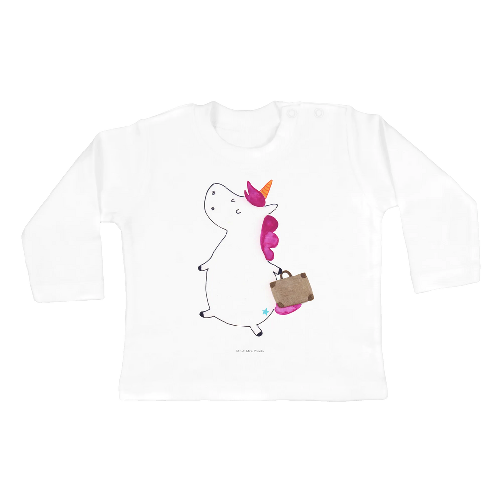 Baby Longsleeve Einhorn Koffer Kleidung, Baby Shower, Bio, Langarm, Einhörner, Einhorn Deko, Einhorn, Unicorn, Kind, Abenteuer, Koffer, Lustig, Witzig, Reise, Erwachsen, Gepäck, Spaß, Albern, Verreisen