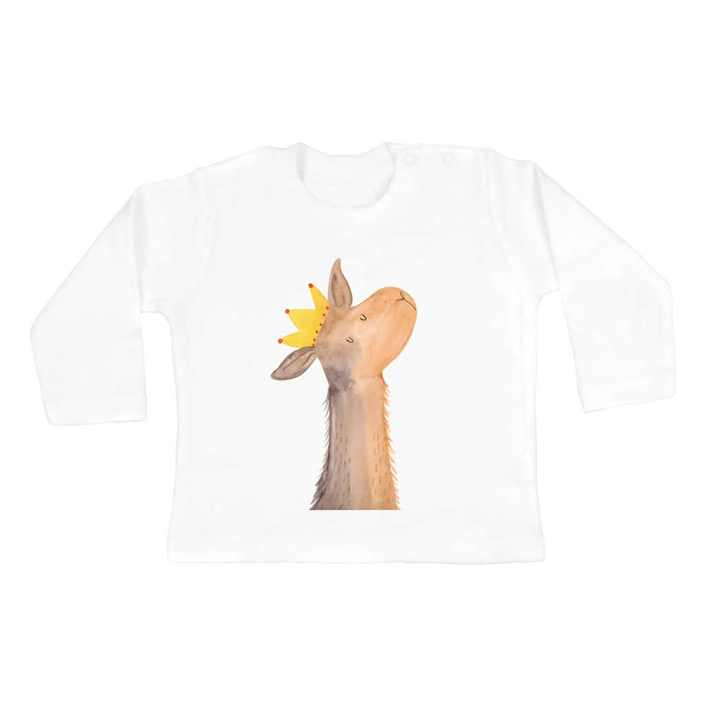 Baby long-sleeve llama head king Langarm, Baby, Bio, Mädchen, Jungen, Kleidung, Lama, Alpaka, König, Vorgesetzter, Chef, Papa, Abitur, Mama, Büro Kollege, Kollegin, Freundin, Lamas, Königin, Abi