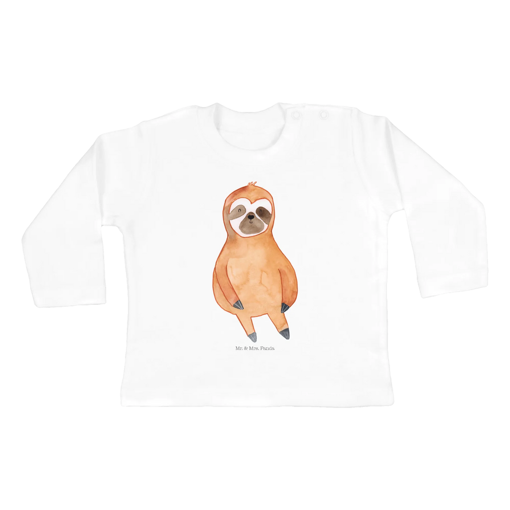 Baby long-sleeve sloth Satisfied Baby, Bio, Langarm, Jungen, Mädchen, Kleidung, Faultier, Faultier Geschenk, Faultier Deko, Frieden, relaxen, Zufriedenheit, Glück, faul, happy, glücklich, zufrieden, Gelassenheit, Pause, Lieblingstier, Faultiere, Ruhe
