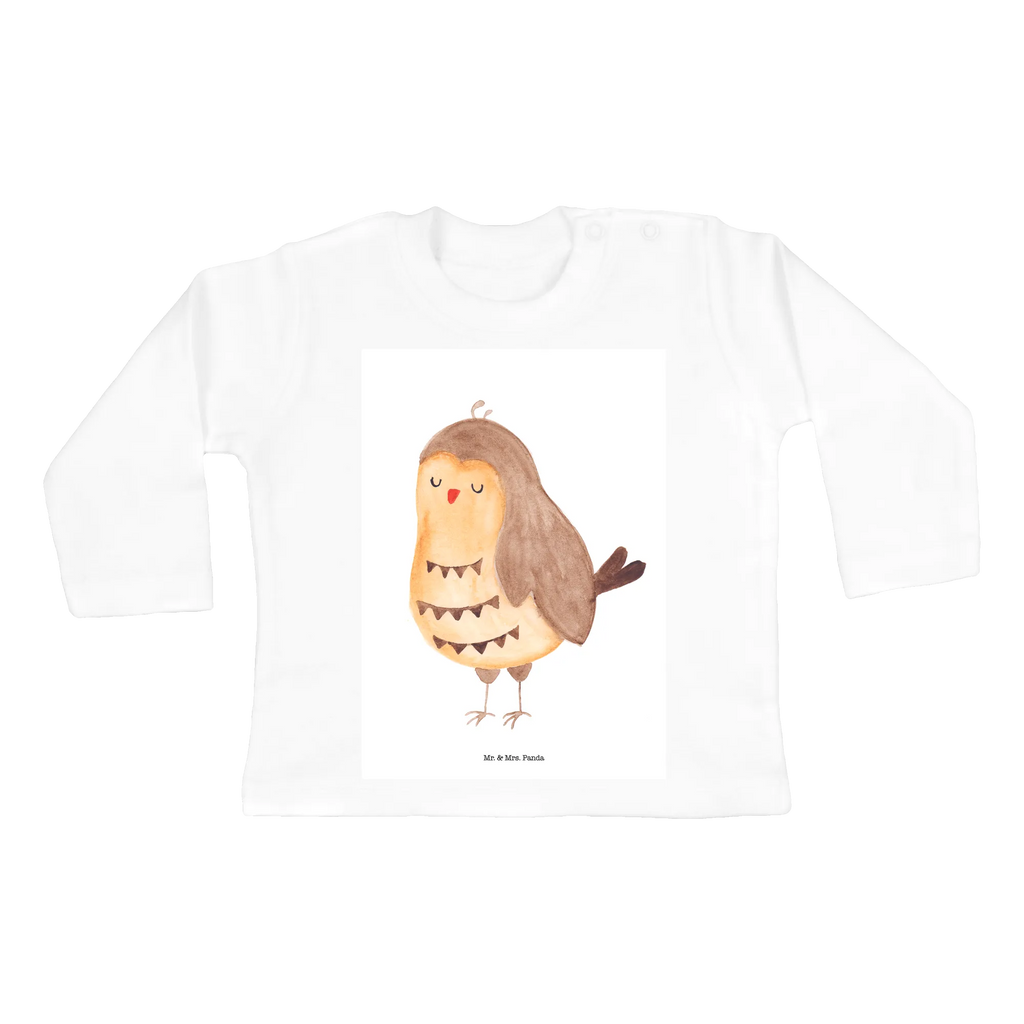 Baby Longsleeve Eule Zufrieden Kleidung, Baby Shower, Bio, Langarm, Eule, Wortspiel Lustig, Eule Spruch, Liebe Spruch, Geschenk Hochzeitstag, Spruch schön, Owl, Eule Deko, Romantisch