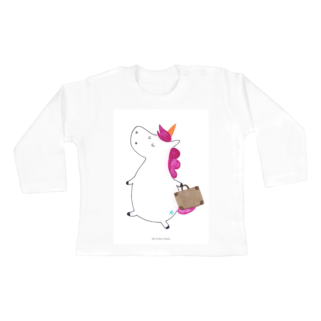 Baby Longsleeve Einhorn Koffer Kleidung, Baby Shower, Bio, Langarm, Einhörner, Einhorn Deko, Einhorn, Unicorn, Kind, Abenteuer, Koffer, Lustig, Witzig, Reise, Erwachsen, Gepäck, Spaß, Albern, Verreisen