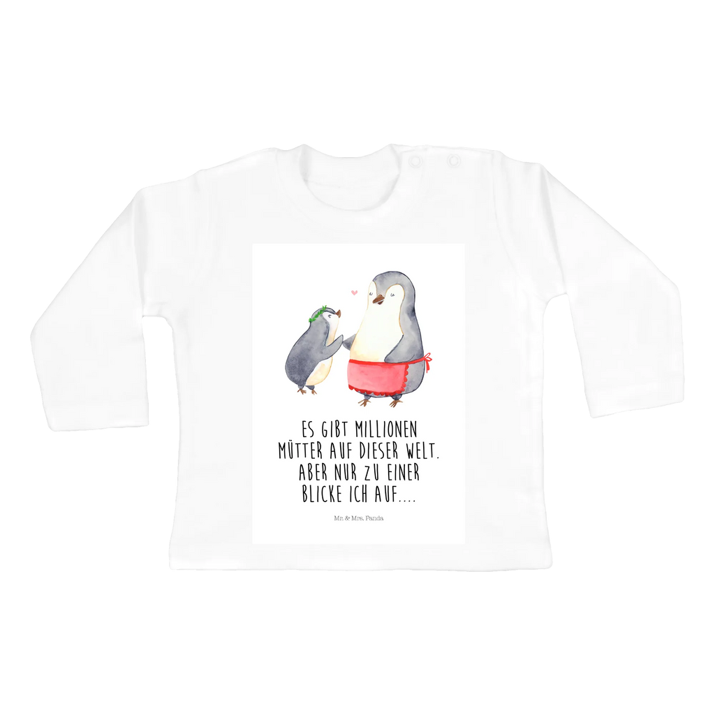 Baby Longsleeve Pinguin mit Kind Kleidung, Bio, Baby Shower, Langarm, Oma, Opa, Muttertag, Familie, Schwester, Bruder, Vatertag, Mama, Papa, Geschenk, Mutti, Mami, Mutter, Geburststag