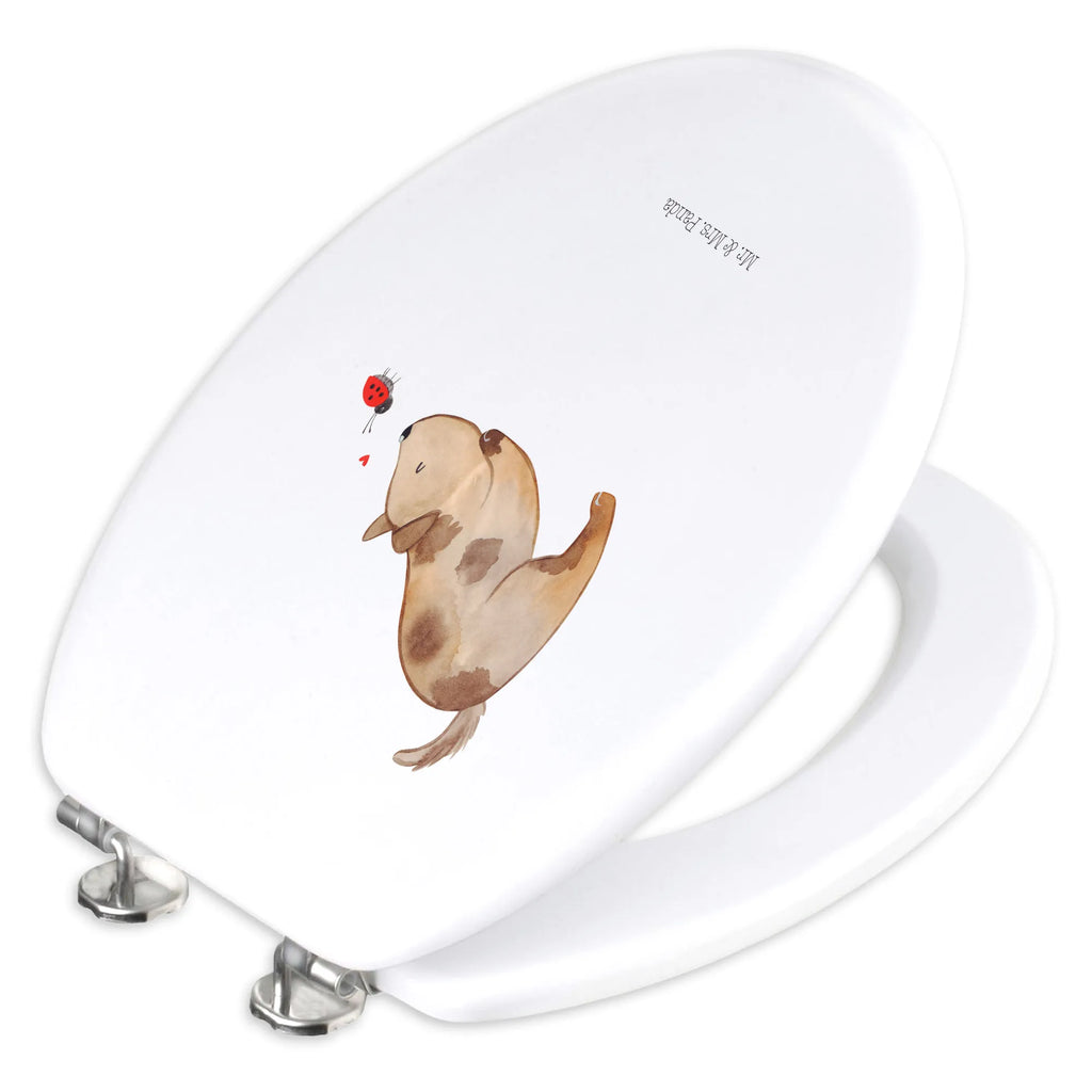Motiv WC Sitz Hund Marienkäfer Klobrille, WC-Sitz, Toilettendeckel, Klodeckel, Toilette, Hund, Hundemotiv, Haustier, Hunderasse, Tierliebhaber, Hundebesitzer, Sprüche, Mischlinghund, Hunde, Marienkäfer, Hundespruch, Mischling