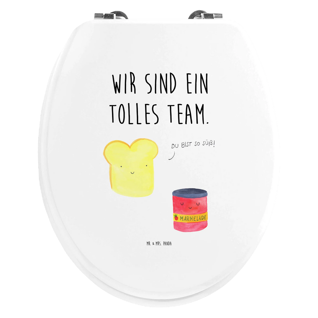 Motiv WC Sitz Toast Marmelade Klodeckel, WC-Sitz, Toilette, Klobrille, Toilettendeckel, Tiermotive, Gute Laune, lustige Sprüche, Tiere, süß, Toast, Brot, Küche Deko, Dreamteam, Frühstück Einladung, süße Postkarte, Toastbrot, Marmelade, Küche Spruch