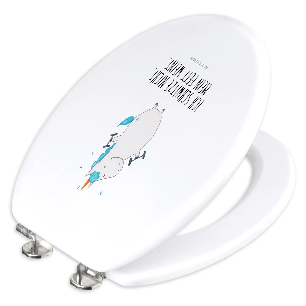 Motiv WC Sitz Einhorn Fitness Klodeckel, WC-Sitz, Toilettendeckel, Klobrille, Toilette, Einhorn, Einhörner, Einhorn Deko, Unicorn, Pumpen, Geräte, Abnehmen, Gym, Fitnessstudio, Sport, Fitness, Diät, Sixpack