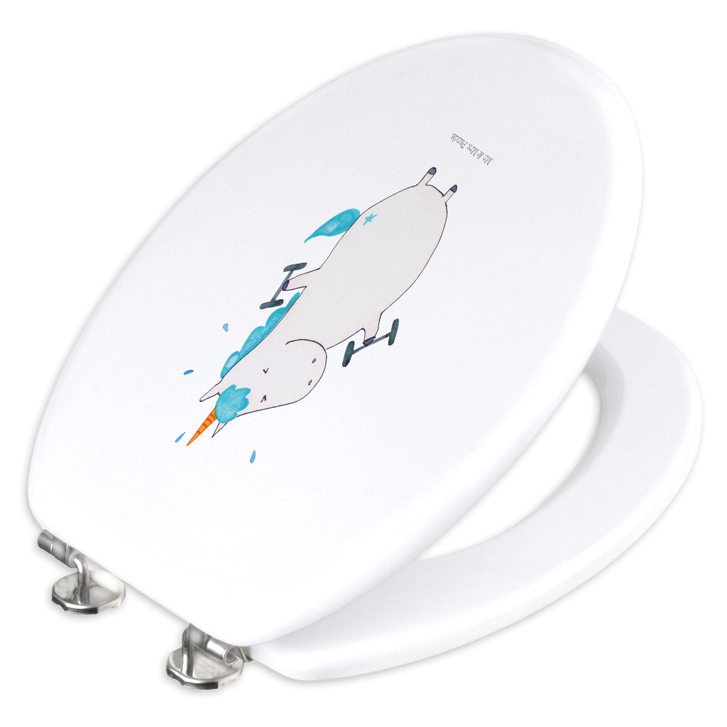 Motiv WC Sitz Einhorn Fitness Klodeckel, WC-Sitz, Toilettendeckel, Klobrille, Toilette, Einhorn, Einhörner, Einhorn Deko, Unicorn, Pumpen, Geräte, Abnehmen, Gym, Fitnessstudio, Sport, Fitness, Diät, Sixpack