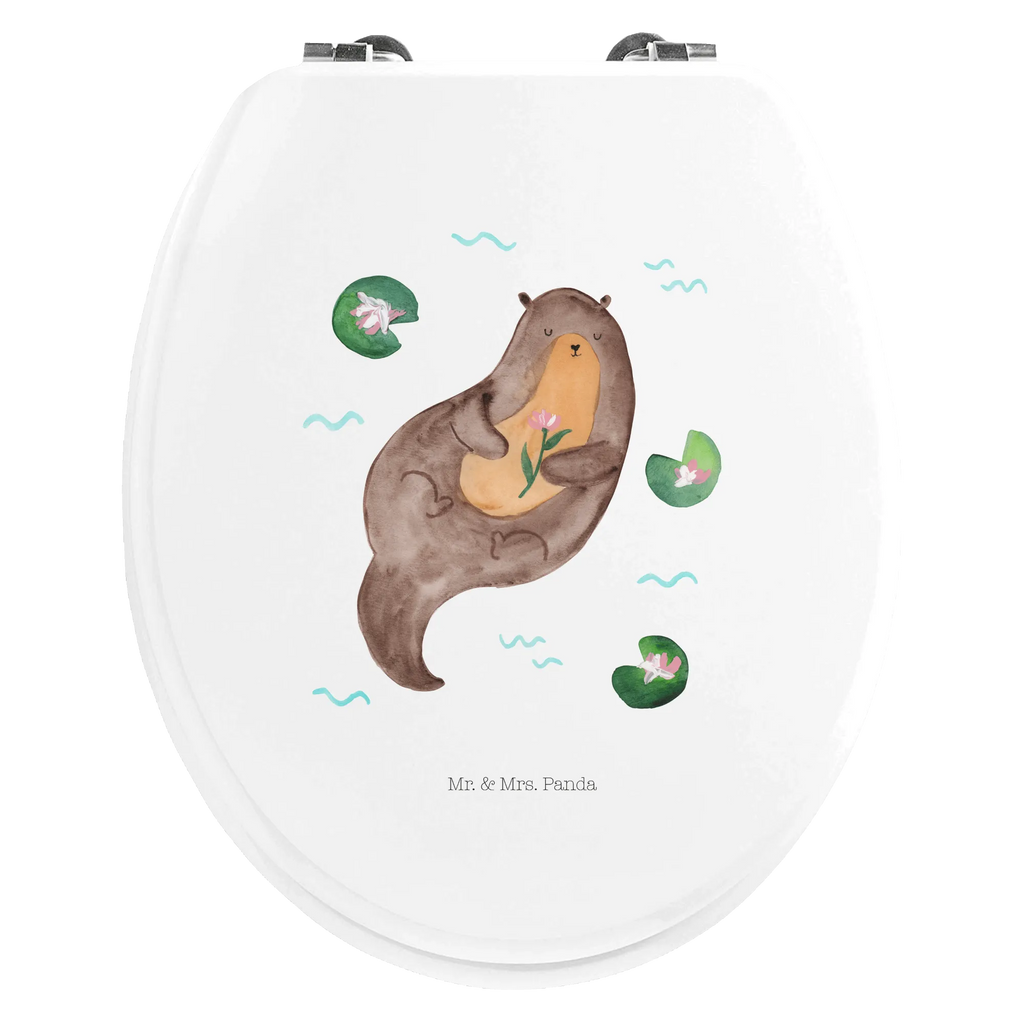 Motif toilet seat otter Water Lily WC-Sitz, Klobrille, Klodeckel, Toilettendeckel, Toilette, Otter, Fischotter, Seeotter, Otter Seeotter See Otter