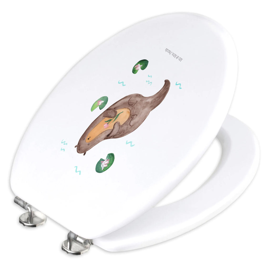 Motif toilet seat otter Water Lily WC-Sitz, Klobrille, Klodeckel, Toilettendeckel, Toilette, Otter, Fischotter, Seeotter, Otter Seeotter See Otter
