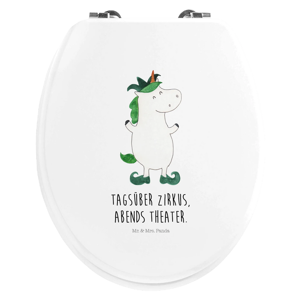 Motif toilet seat unicorn joker toilet, toilet lid, toilet seat, toilet cover, wood, unicorn, unicorns, Middle Ages, Unicorn, Court Jester, Punch, Juggler