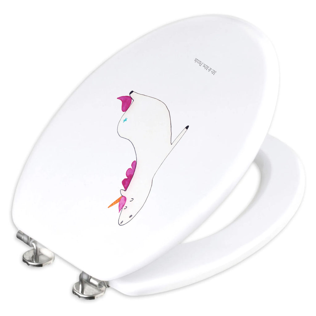 Motiv WC Sitz Einhorn Yoga Toilettendeckel, Toilettensitz, WC-Deckel, Klodeckel, WC-Sitz, Klobrille, Unicorn, Einhorn, Einhörner, Einhorn Deko, Achtsamkeit, Witzig, Yoga, Lustig, Entspannung, Joga, Namaste, Yogamatte, Süß, Sport