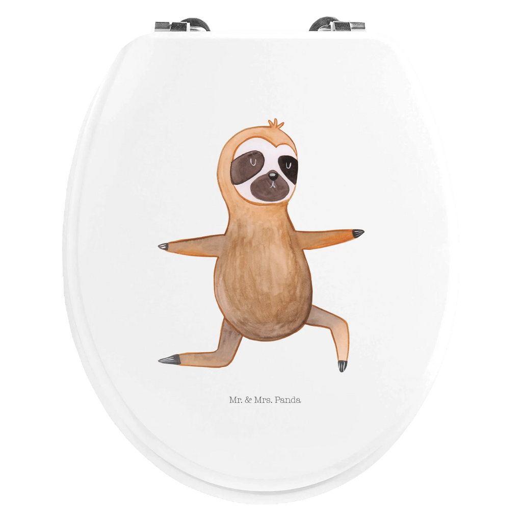 Motiv WC Sitz Faultier  Yoga Toilette, Klobrille, WC-Sitz, Toilettendeckel, Klodeckel, Faultier, Faultier Geschenk, Faultier Deko, Entspannung, Gelassenheit, Meditation, Atmung, Lieblingstier, Faultiere, Yogaübungen, faul, Krieger, Namaste, Yoga