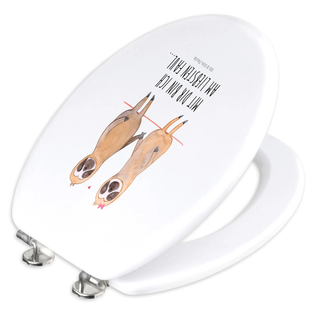 Motiv WC Sitz Faultier Pärchen Klobrille, WC-Sitz, Toilette, Klodeckel, Toilettendeckel, Faultier, Faultier Geschenk, Faultier Deko, verlobt, faul, Pärchen, Beziehung, Faultiere, Faultierliebe, Liebespaar, gemeinsam, Lieblingstier, verliebt, Langsamkeit, relaxen, Liebe, Faultierpärchen