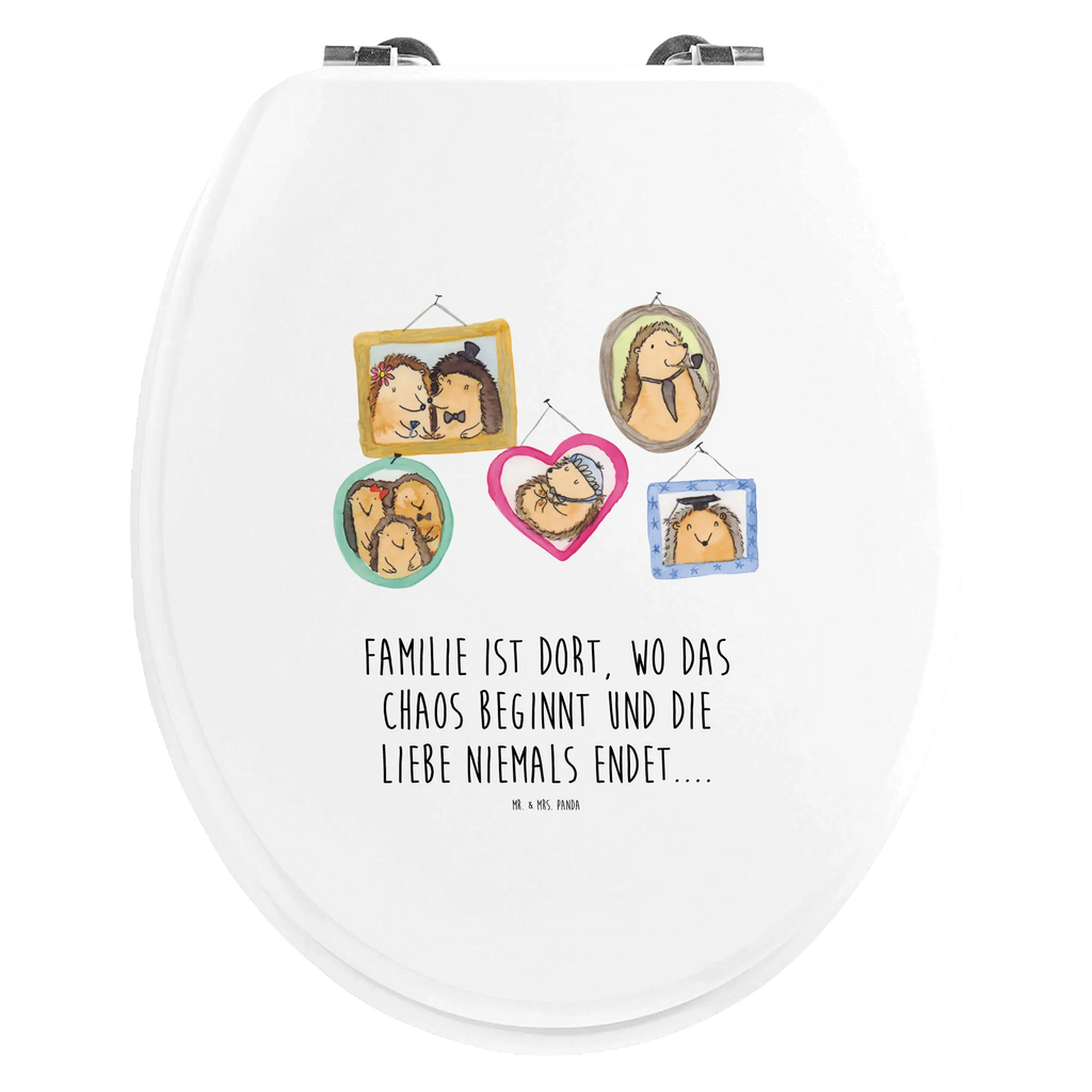 Motiv WC Sitz Igel Familie WC-Sitz, Toilettendeckel, Klodeckel, Toilette, Klobrille, Familie, Vatertag, Muttertag, Bruder, Schwester, Mama, Papa, Oma, Opa, Glück, Igel, Zusammenhalt, Bilder, Liebe