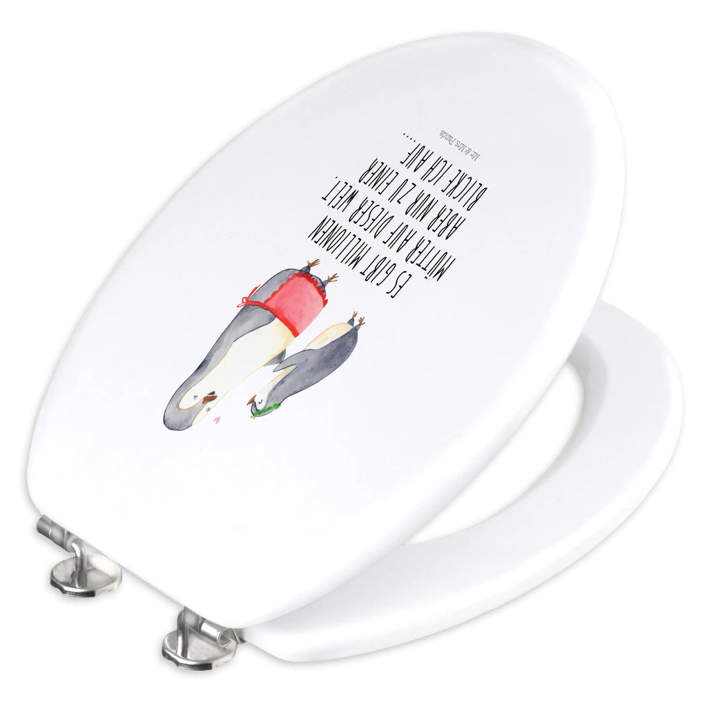 Motiv WC deska sedesowa Pingwin z dzieckiem Klodeckel, Toilettendeckel, Toilette, WC-Sitz, Klobrille, Familie, Vatertag, Muttertag, Bruder, Schwester, Mama, Papa, Oma, Opa, Geburststag, Mami, Mutter, Mutti, Geschenk