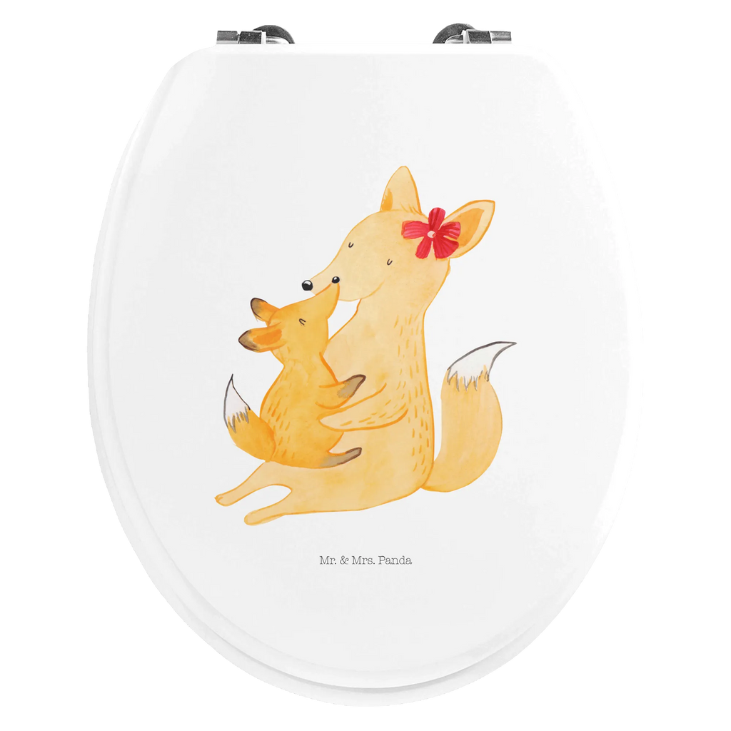 Motiv WC Sitz Fuchs Mama & Kind Toilettendeckel, WC-Sitz, Klodeckel, Klobrille, Toilette, Familie, Vatertag, Muttertag, Bruder, Schwester, Mama, Papa, Oma, Opa, Tochter, Lieblingstochter, Beste Tochter, Mutter, Geschenk