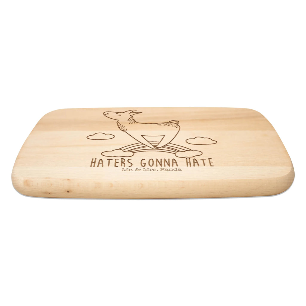 Frühstücksbrett Lama Regenbogen Frühstücksbrettchen, Frühstücksbrett, Holzbrett, Küchenbrett, Schneidebrett, Schneidebrett Holz, Lama, Alpaka, Wolkenland, Selbstständig, Haters, Hobby, Lamas, Regenbogen, Abi, Haters gonna hate, Freiheit, Außenseiter, Schule