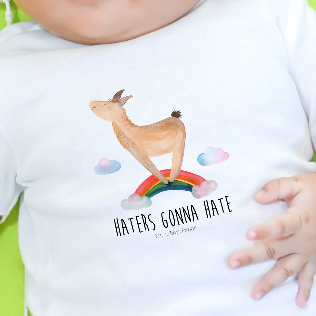 Organic Baby Shirt lama rainbow Llama, llama, alpaca, trendy animal, Haters gonna hate, Freedom, Outsider, Haters, Hobby, Rainbow, Self-employed, School, Abi, Lamas, Lama, Cloud country