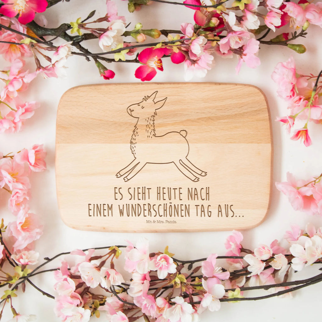 Serving board lama Jump breakfast board, cutting board, Board, Llama, llama, alpaca, trendy animal, girlfriend, luck, new start, heartache, Lama, exam, happy day, start, good morning, favourite day, llamas, graduation, happy