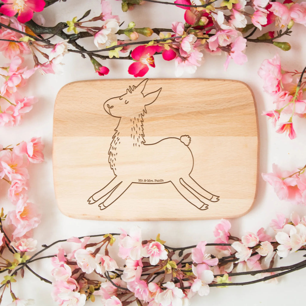 Serving board lama Jump breakfast board, cutting board, Board, Llama, llama, alpaca, trendy animal, girlfriend, luck, new start, heartache, Lama, exam, happy day, start, good morning, favourite day, llamas, graduation, happy