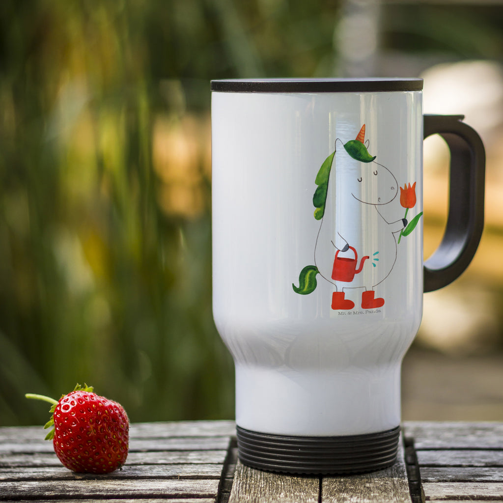 Kubek termiczny jednorożec ogrodnik Jednorożec, jednorożce, dekoracje jednorożca, jednorożec