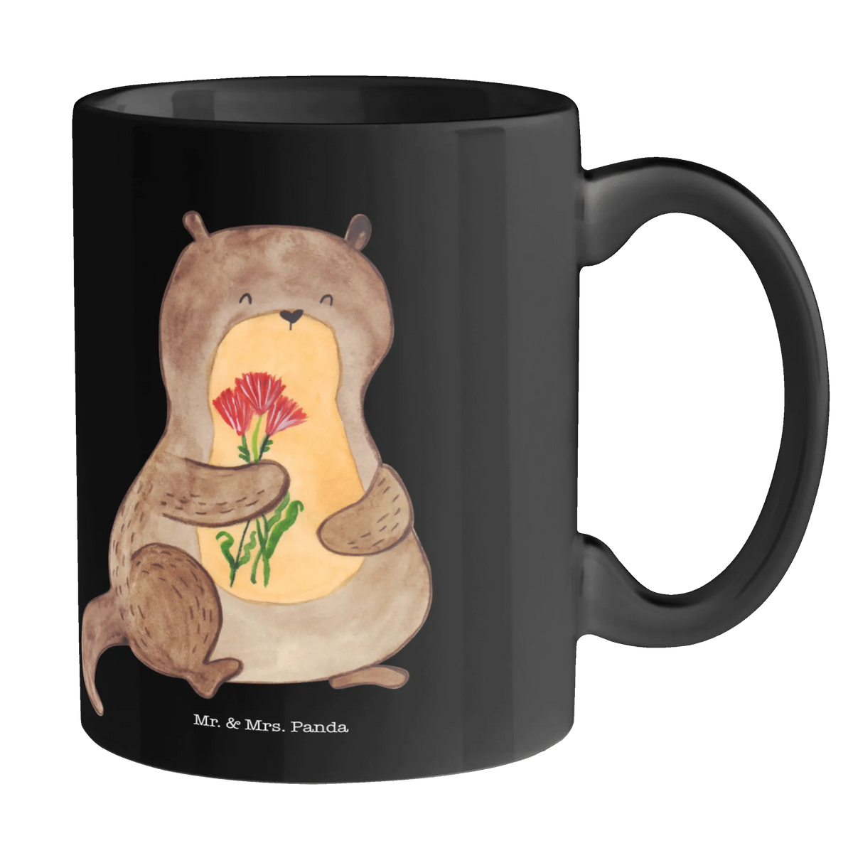 Mug otter Bunch of flowers