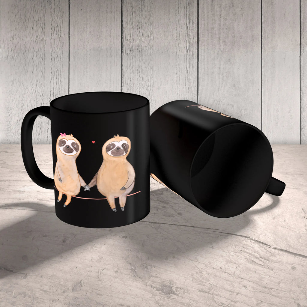 Tasse Faultier Pärchen Teetasse, Tasse, Keramiktasse, Geschenktasse, Porzellantasse, Tasse mit Motiven, Kaffeetasse, Tasse mit Zitaten, Bürotasse, Faultier, Faultier Geschenk, Faultier Deko, Faultierpärchen, Langsamkeit, faul, verliebt, Faultierliebe, Liebespaar, Faultiere, Liebe, Beziehung, gemeinsam, relaxen, Lieblingstier, Pärchen, verlobt