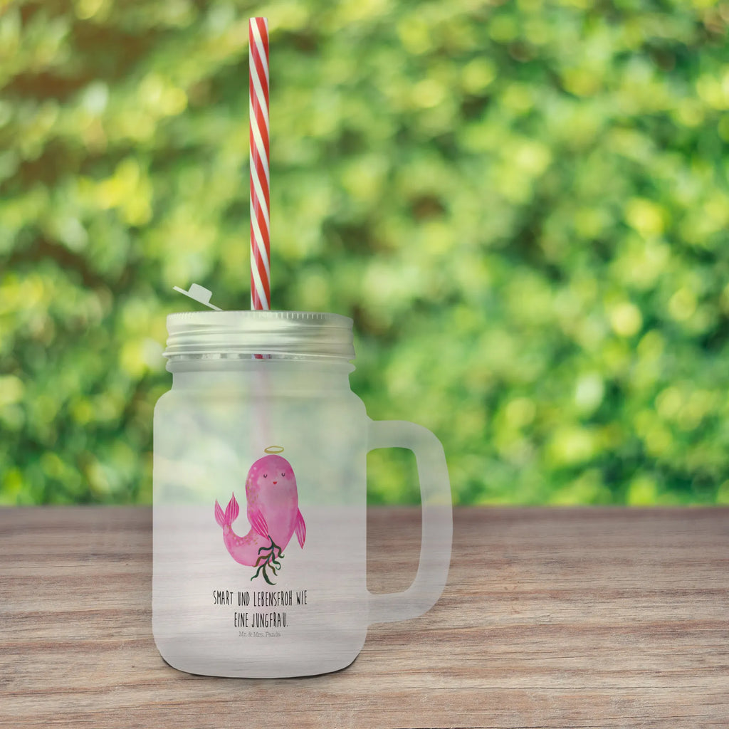 Mason jar drinking glass Star sign Virgo drinking glass, cocktail glass, summer glass, preserving glass, Mason Jar, handle glass, glass, constellations, birthdays, astrology, zodiac, date of birth, month of birth, virgin, gift August, mermaid, virgin zodiac sign, birthday September, birthday August, gift September, gift