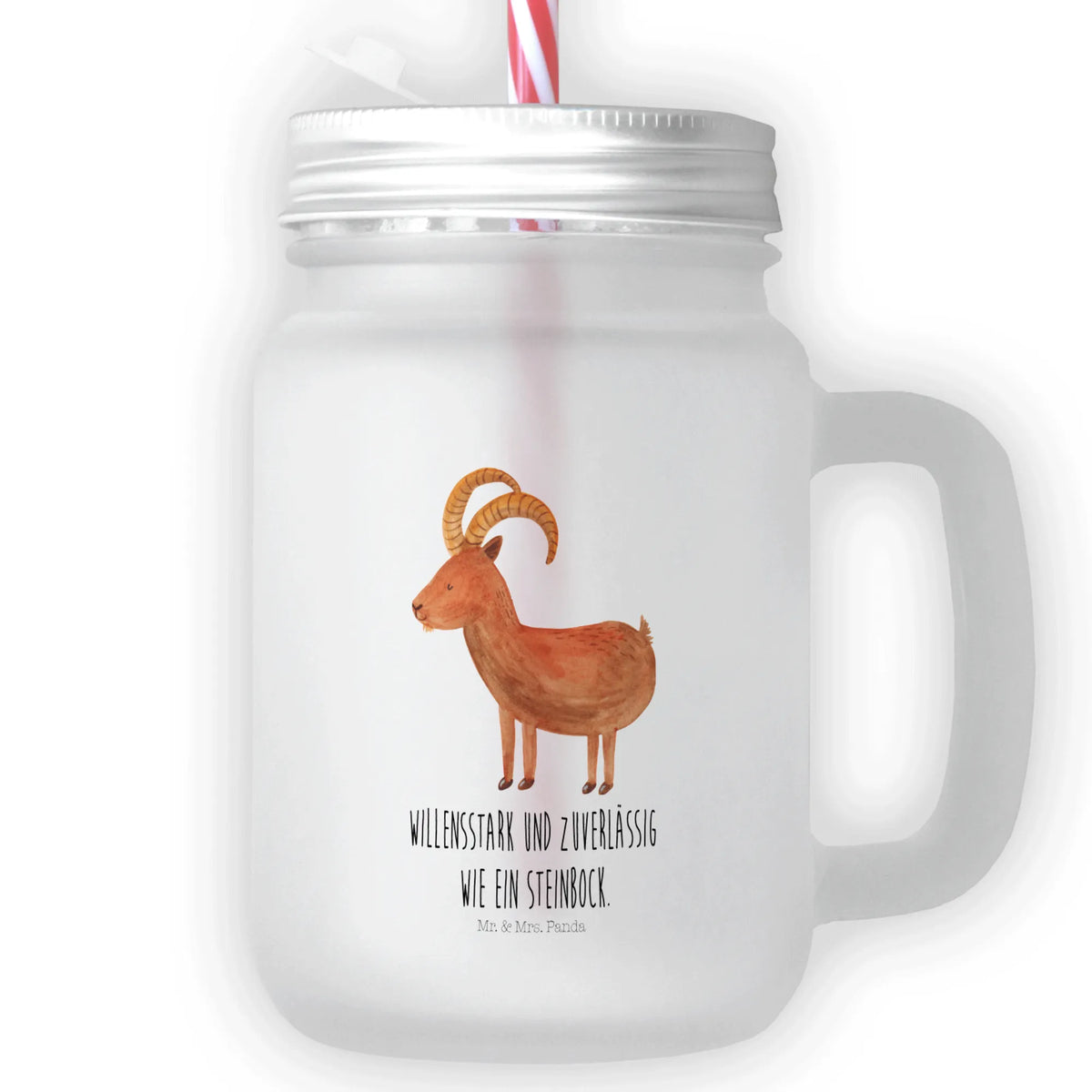 Szklanka Mason Jar Znak zodiaku koziorożec