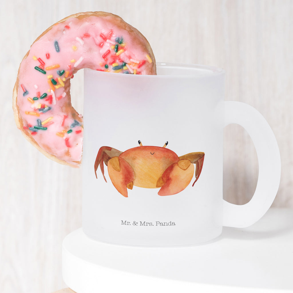 Glass tea cup Star sign Cancer glass, Tea cup, tea glass, tea, mug, constellations, birthdays, astrology, zodiac, date of birth, month of birth, crabs, crab zodiac sign, sea animal, crab, present june, birthday july, crab present, present july, present sea, birthday june