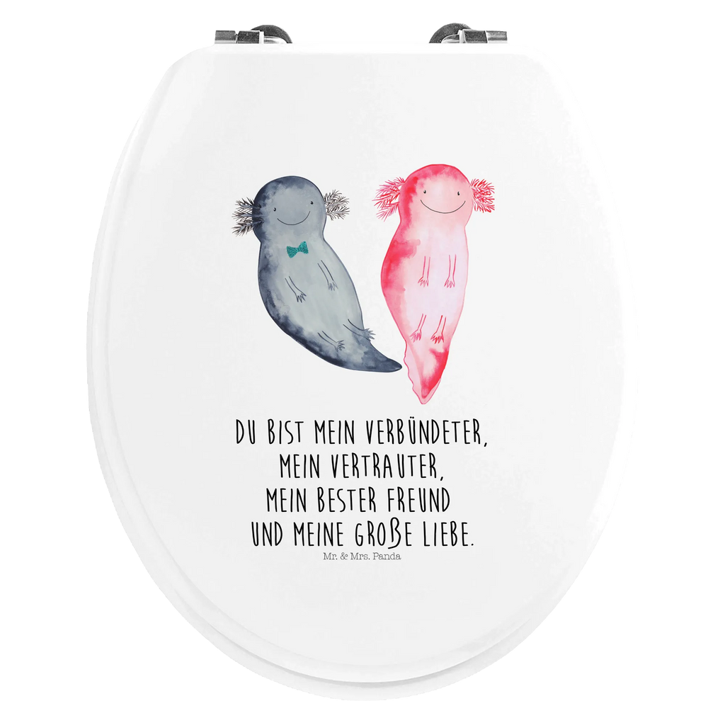 Motiv WC Sitz Axolotl Freundin WC-Sitz, Toilettendeckel, Klobrille, Toilette, Klodeckel, Axolotl, Molch, Lurche, Liebesbeweis, Verlobter, Freund, Liebe, Ehemann, Axolot, große Liebe, Jahrestag, Schwanzlurch, Valentinstag, Lurch