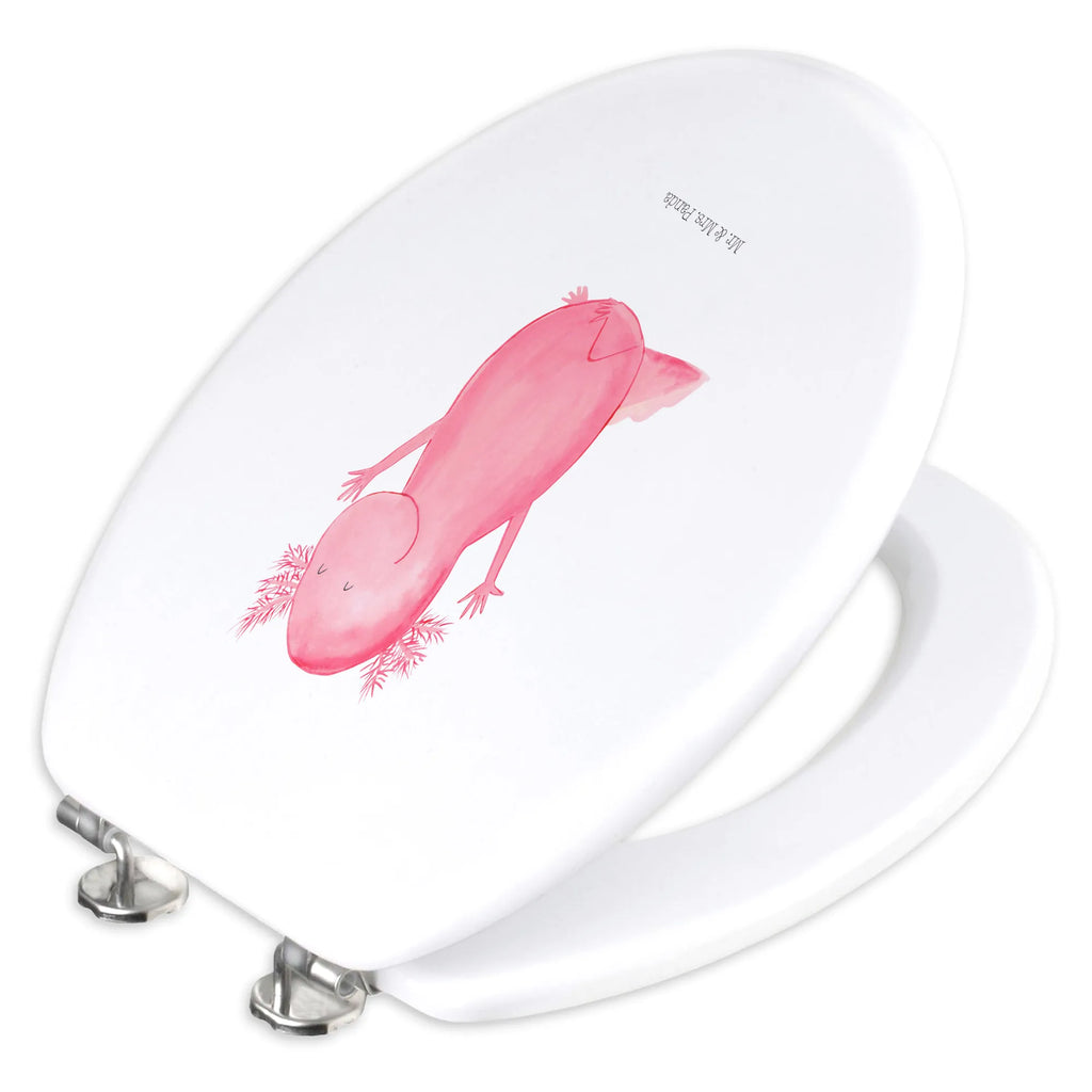 Motiv WC Sitz Axolotl Hurra WC-Sitz, Toilette, Klobrille, Klodeckel, Toilettendeckel, Axolotl, Molch, fröhlich, Axolot, Motivation, Zufriedenheit, Spaß, Freude, Schwanzlurch, Lurch, Lurche