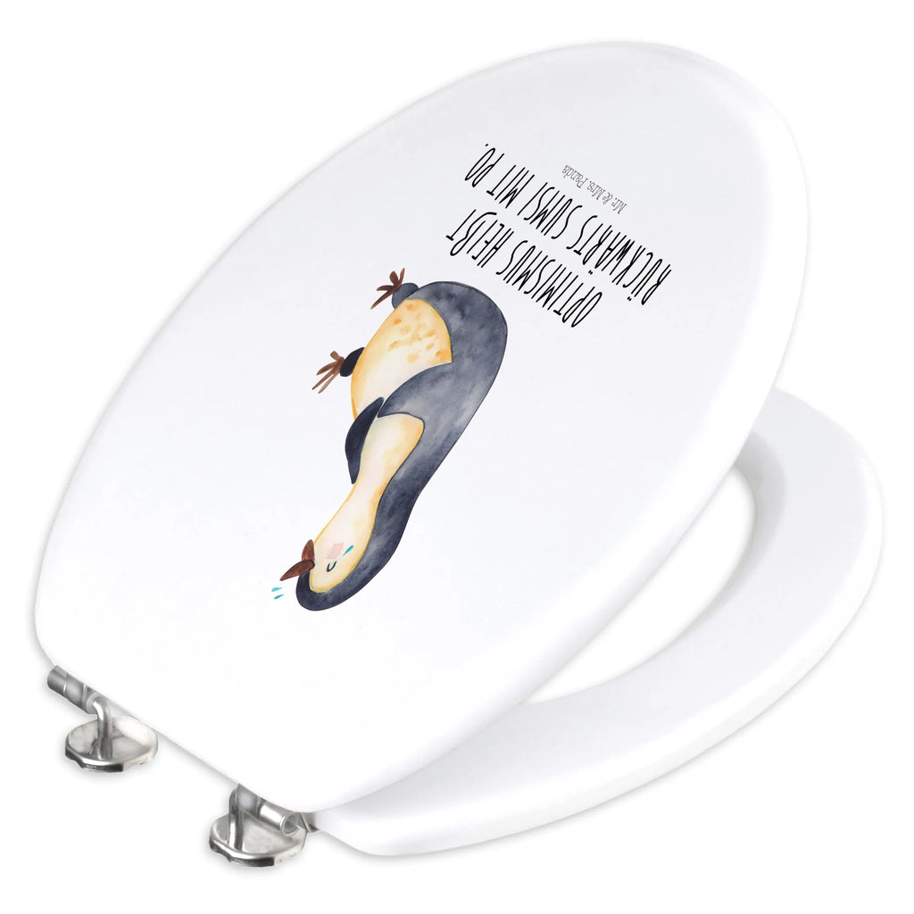 Motiv WC Sitz Pinguin Lachen Toilette, Klodeckel, WC-Sitz, Klobrille, Toilettendeckel, Pinguin, Fröhlichkeit, Pinguine, Fröhlich, Lachen, lustiger Spruch, Humor, Optimismus