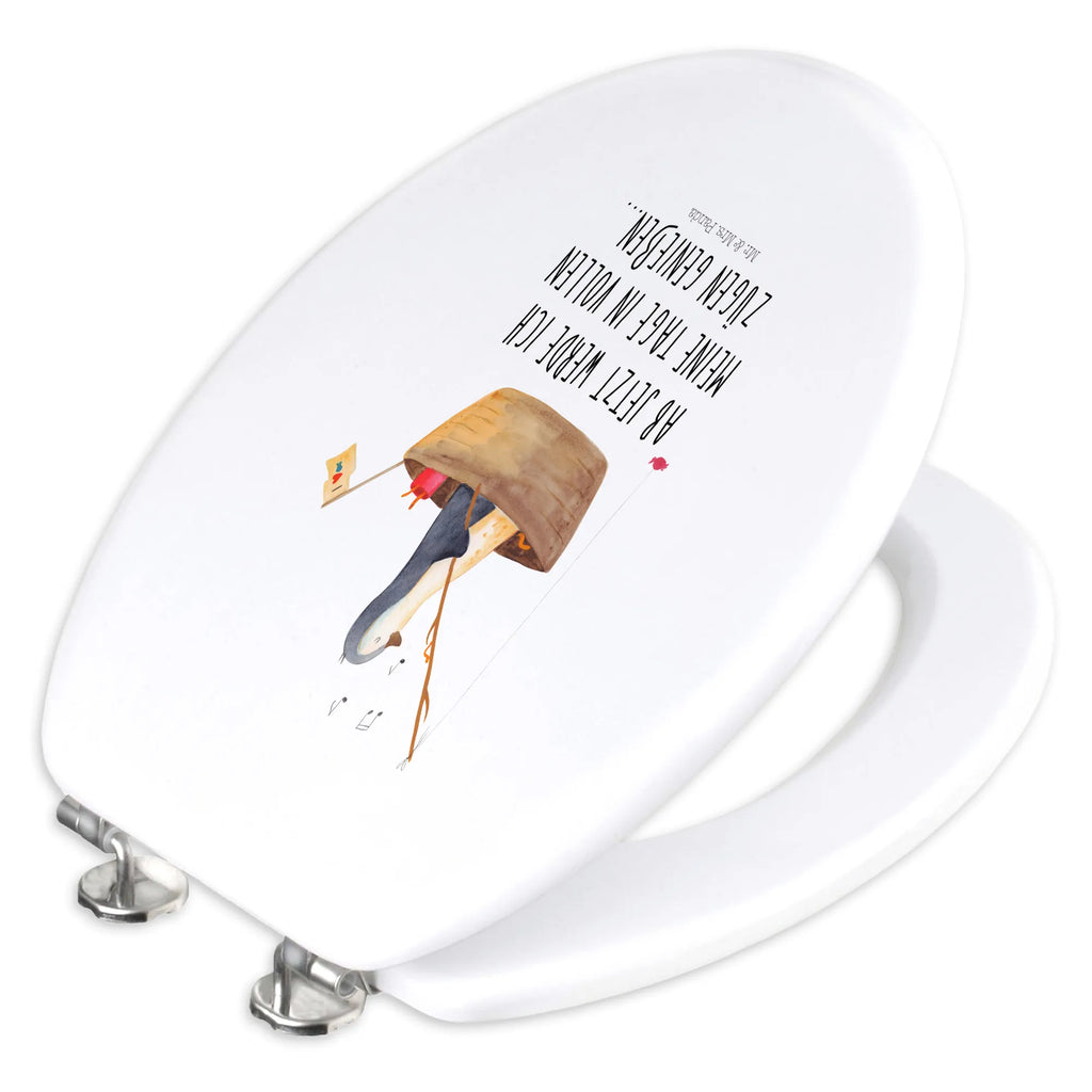 Motiv WC deska sedesowa pingwin łódka wędkarska WC-Sitz, Klodeckel, Klobrille, Toilette, Toilettendeckel, Pinguin, Angelboot, Angeln, Pinguine, Geschenkidee Liebeskummer, Neuanfang, Motivation, Scheidung, Lebenslust, Trennung, genießen, Boot, Neustart, Leben