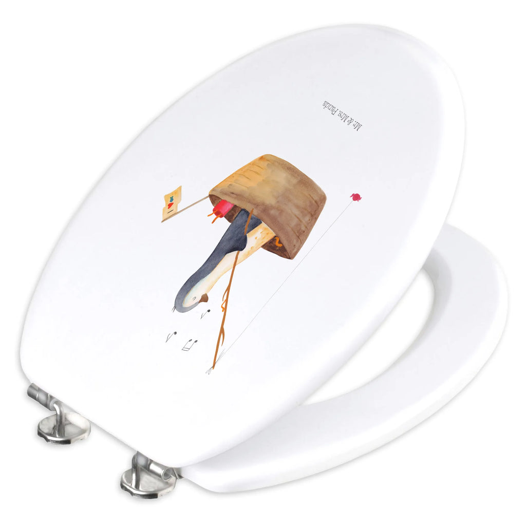 Motiv WC deska sedesowa pingwin łódka wędkarska WC-Sitz, Klodeckel, Klobrille, Toilette, Toilettendeckel, Pinguin, Angelboot, Angeln, Pinguine, Geschenkidee Liebeskummer, Neuanfang, Motivation, Scheidung, Lebenslust, Trennung, genießen, Boot, Neustart, Leben