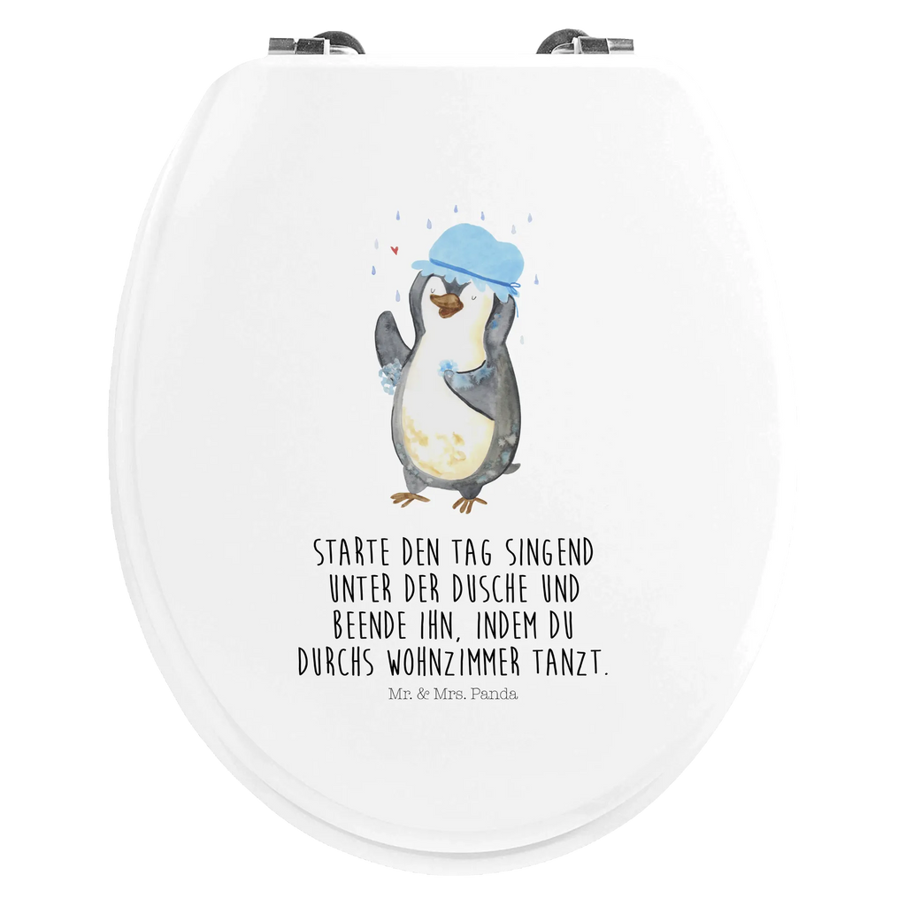 Motif toilet seat Penguin have a shower toilet, toilet seat, wood, toilet lid, toilet cover, Penguin, North Pole, Winter, Penguins, new beginning, penguins, shower, motivation, new start, life motto, being happy