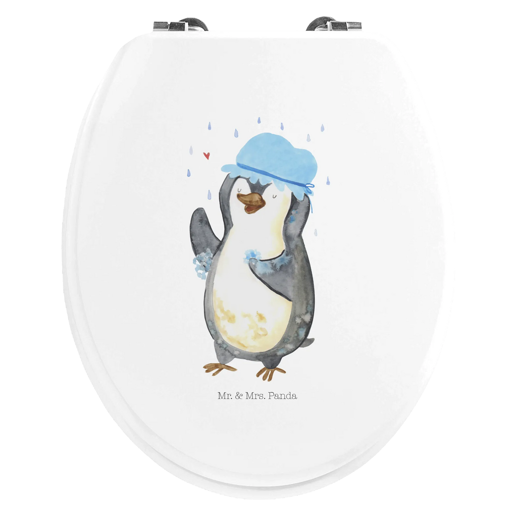 Motif toilet seat Penguin have a shower toilet, toilet seat, wood, toilet lid, toilet cover, Penguin, North Pole, Winter, Penguins, new beginning, penguins, shower, motivation, new start, life motto, being happy