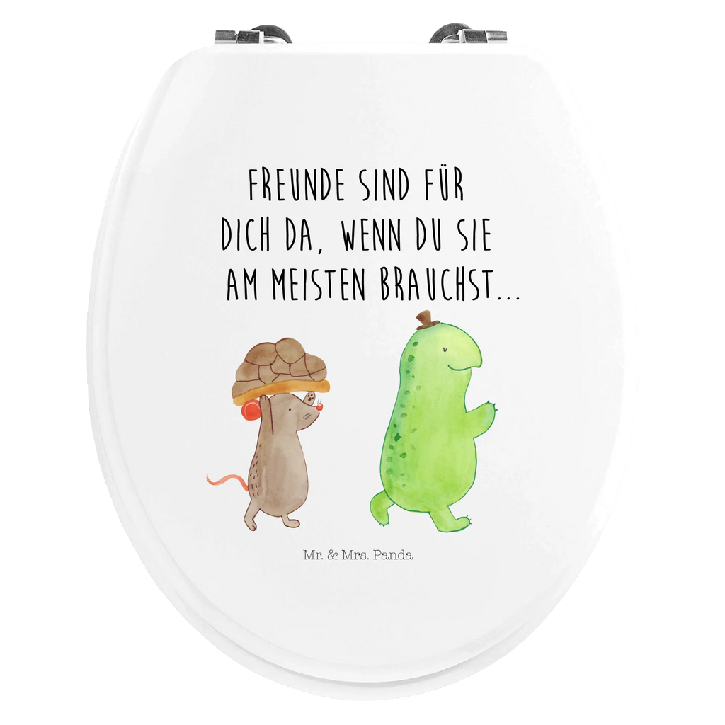 Motiv WC Sitz Schildkröte Maus Klodeckel, Toilettendeckel, Klobrille, WC-Sitz, Toilette, Schildkröte, Freunde, Maus, Freundinnen, beste Freunde, beste Freundinnen
