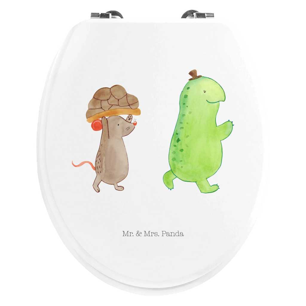 Motiv WC Sitz Schildkröte Maus Klodeckel, Toilettendeckel, Klobrille, WC-Sitz, Toilette, Schildkröte, Freunde, Maus, Freundinnen, beste Freunde, beste Freundinnen