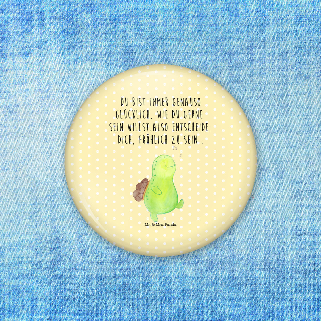 Button Schildkröte pfeift 50mm Button, Button, Pin, Anstecknadel, Schildkröte, Schildi, Schildkröten, fröhlich, Glück, Motivation, Lebensfreude, Depression, Trennung, Neuanfang