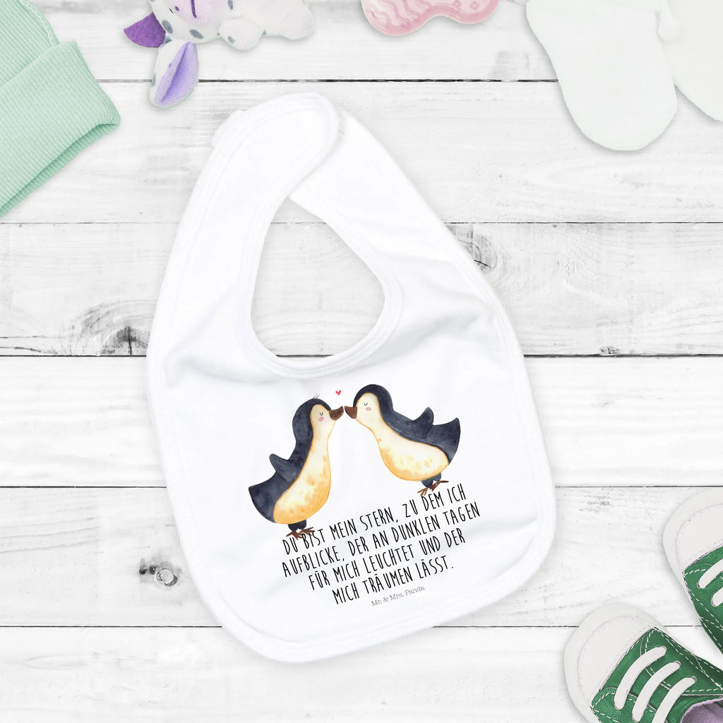 Organiczne śliniaczki Pingwin Miłość Miłość, partner, przyjaciel, przyjaciółka, mąż, żona, wesele, zaręczyny, prośba o rękę, prezent miłosny, rocznica, dzień ślubu