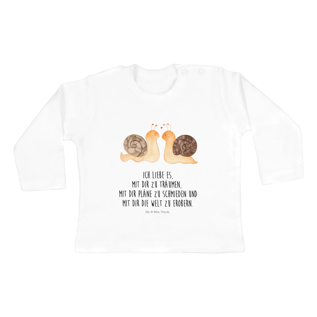 Baby long-sleeve Snails in love Kleidung, Baby Shower, Bio, Langarm, Partner, Liebe, Verlobung, Ehemann, Ehefrau, Freundin, Jahrestag, Heiraten, Heiratsantrag, Freund, Hocheitstag, Liebesgeschenk