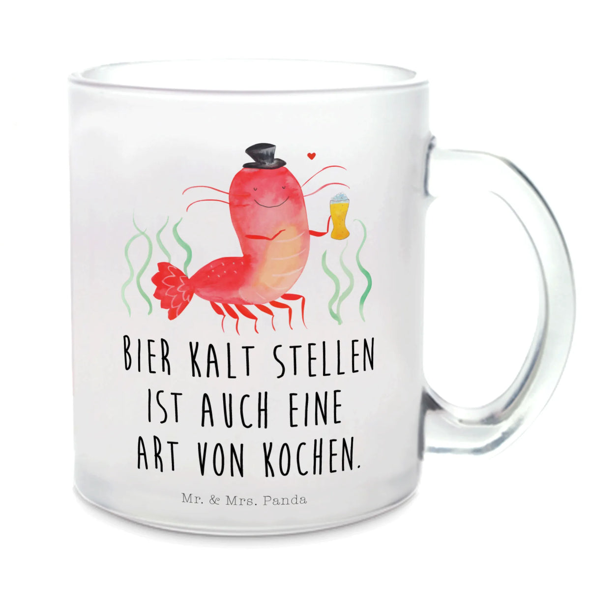 Glass tea cup lobster Wheat