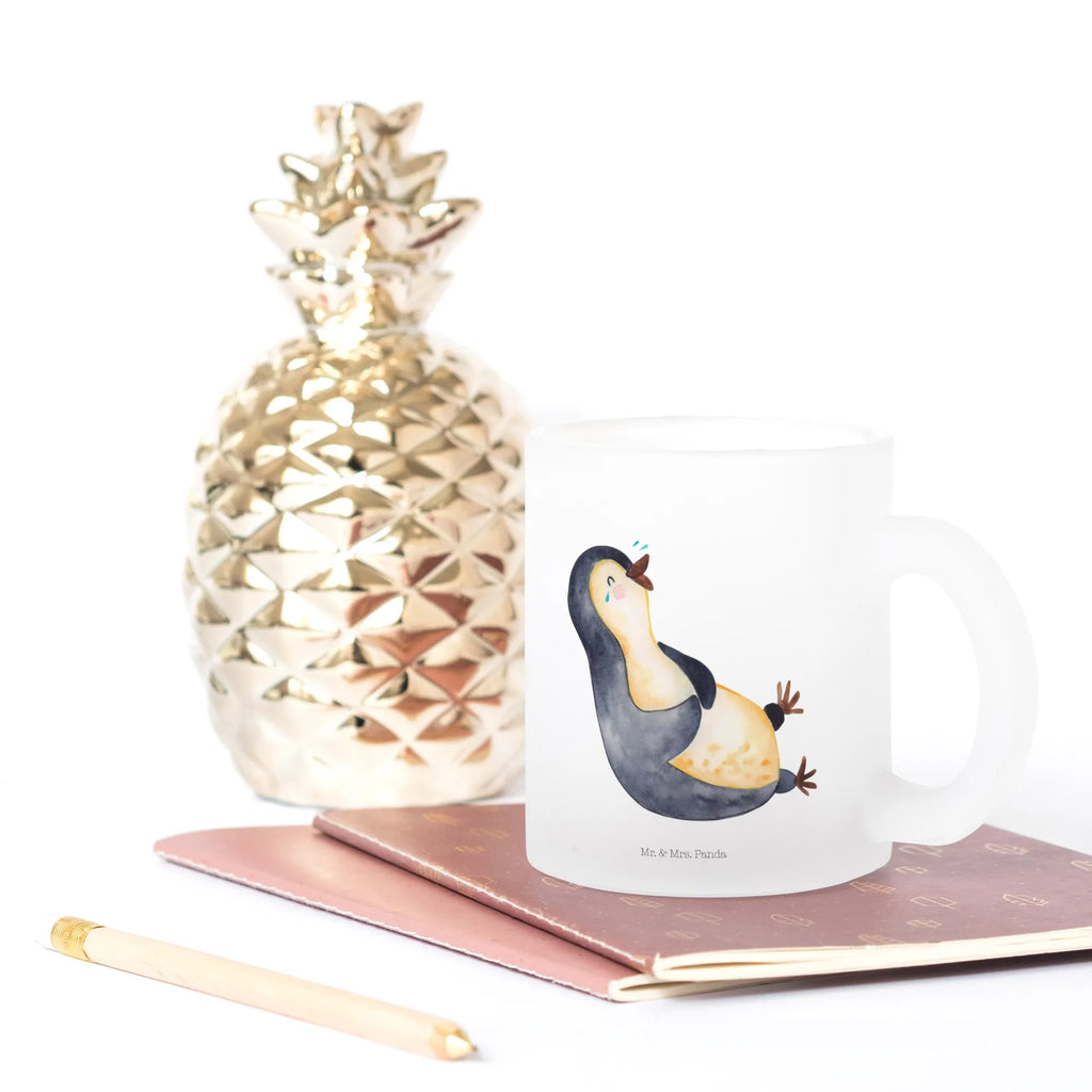 Teetasse Pinguin lachend Tasse Für Tee, Teetasse Glas, Teetasse aus Glas, Teetasse, Becher, Glasbecher, Tasse, Tee Tasse, getränkeglas, tasse glas, becher für tee, Große Teetasse, Teegläser, glastasse, Teeglas, Glas Teebecher, becher glas, Trinkglas, Pinguin, Pinguine, Lustiger Spruch, Fröhlichkeit, Humor, Fröhlich, Lachen, Optimismus